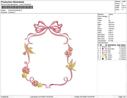 Frame Flower Bird
