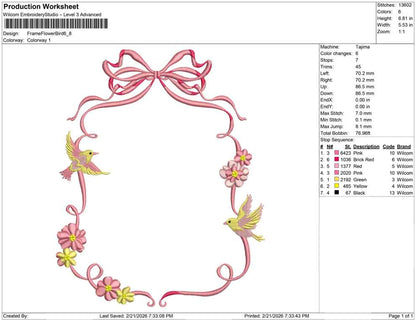 Frame Flower Bird