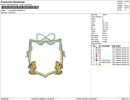 Frame Ribbon 2 Rabbit