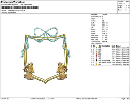 Frame Ribbon 2 Rabbit