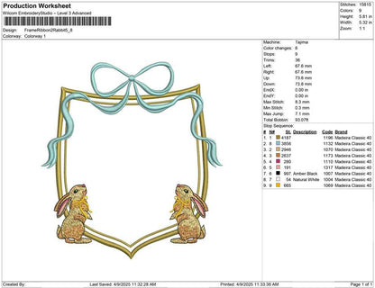 Frame Ribbon 2 Rabbit