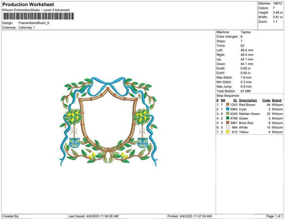 Frame ribbon Blue