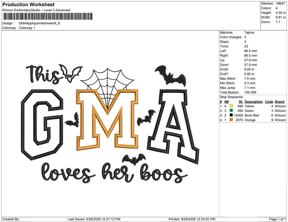 GMA Applique Halloween
