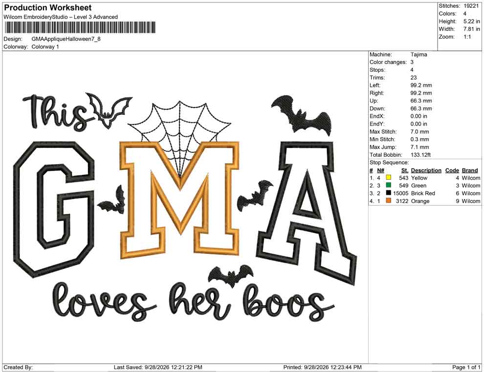 GMA Applique Halloween