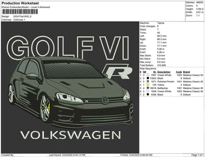 GOLF Car VW