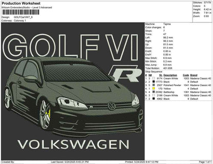 GOLF Car VW