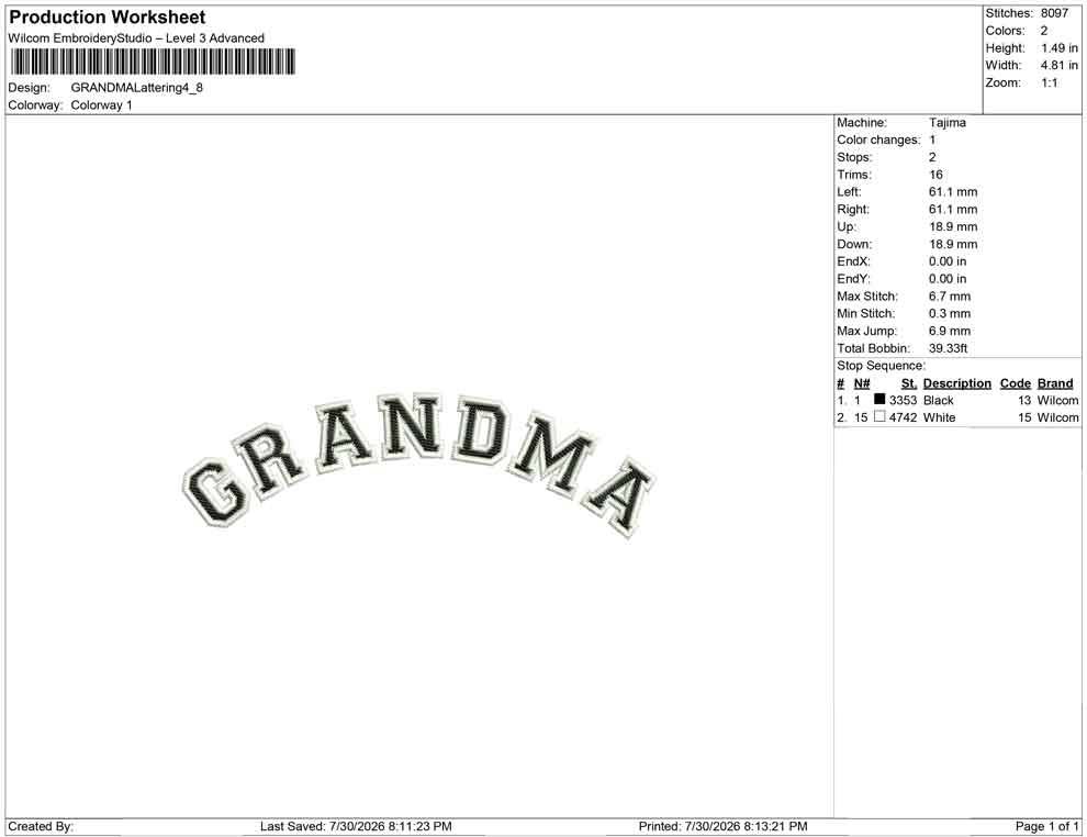 GRANDMA Lattering