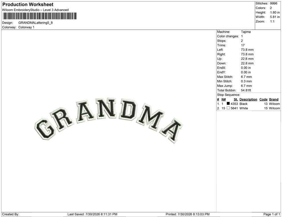GRANDMA Lattering