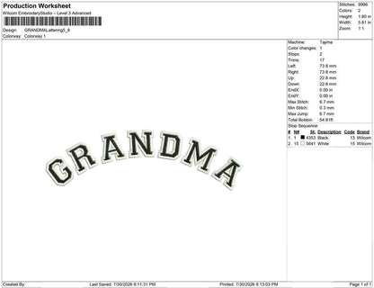 GRANDMA Lattering