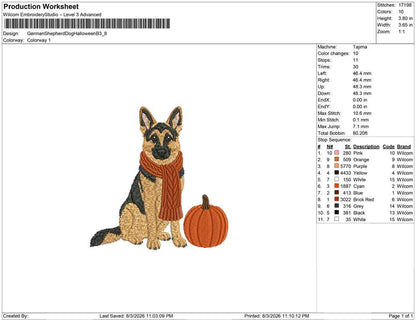 German Shepherd Dog Halloween B