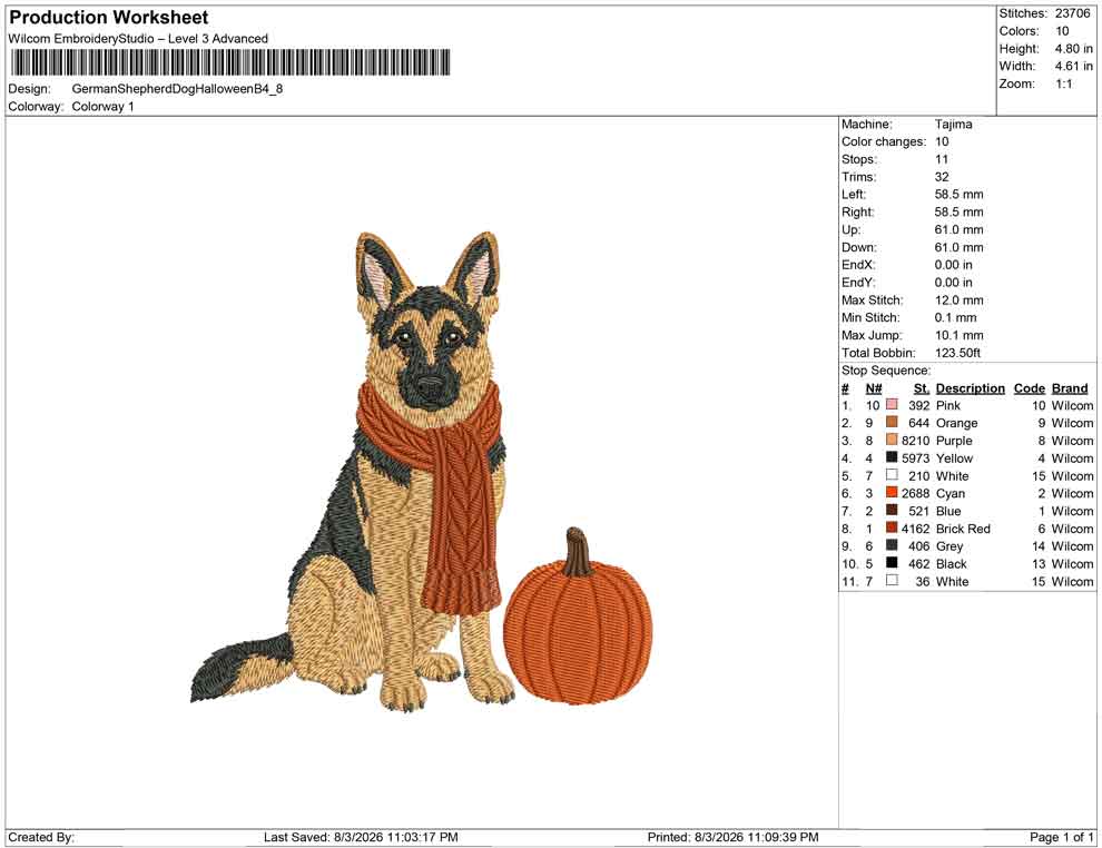German Shepherd Dog Halloween B