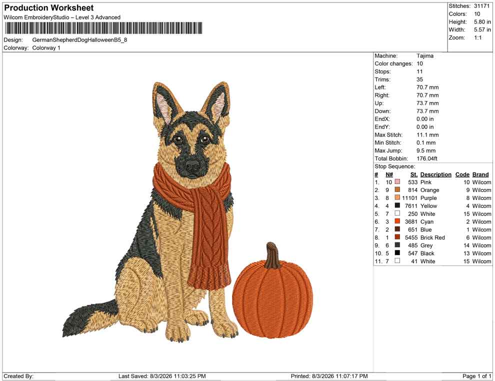 German Shepherd Dog Halloween B