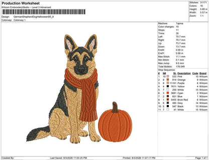 German Shepherd Dog Halloween B