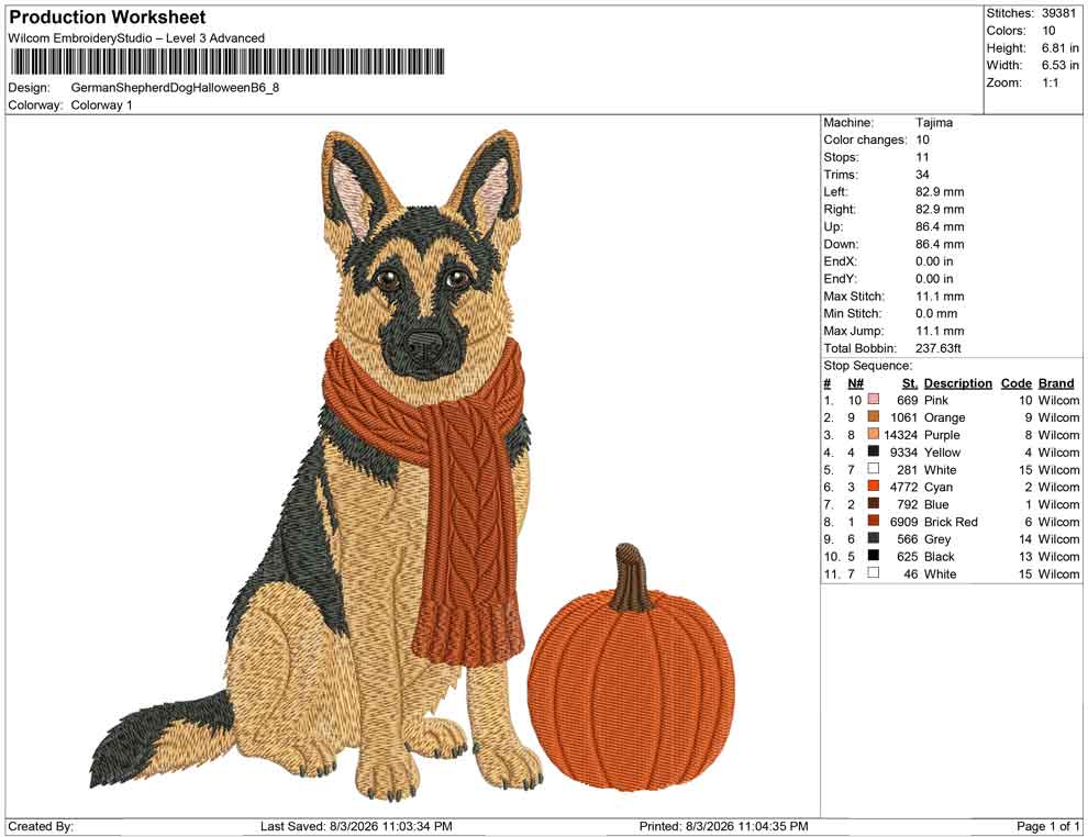 German Shepherd Dog Halloween B