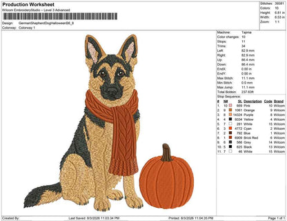German Shepherd Dog Halloween B
