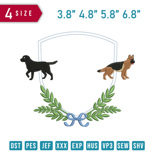 German Shepherd Frame Blue