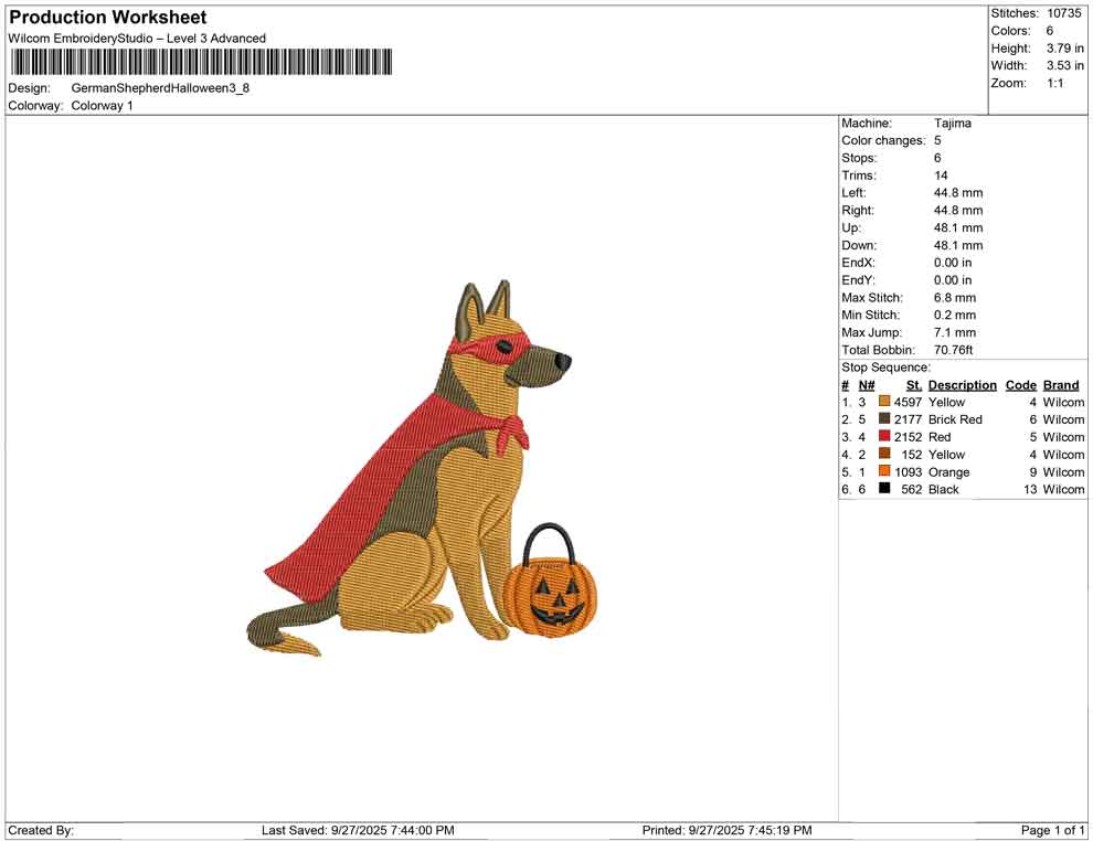 German Shepherd Halloween