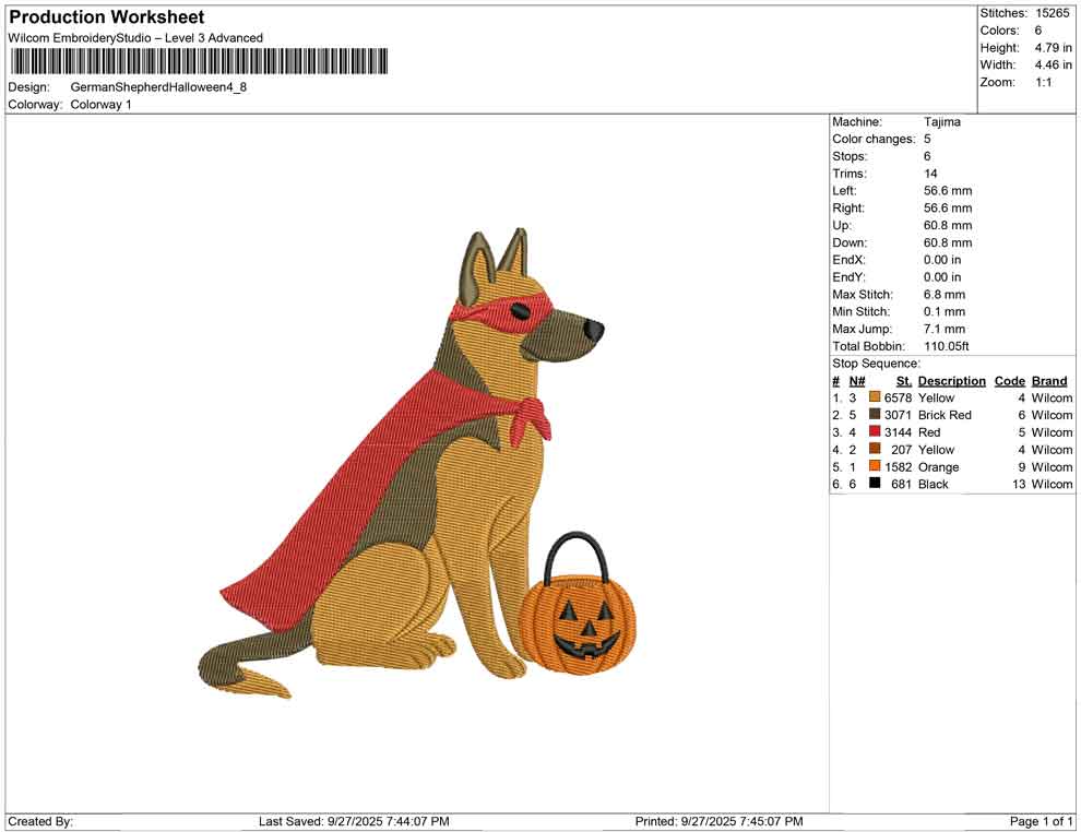 German Shepherd Halloween