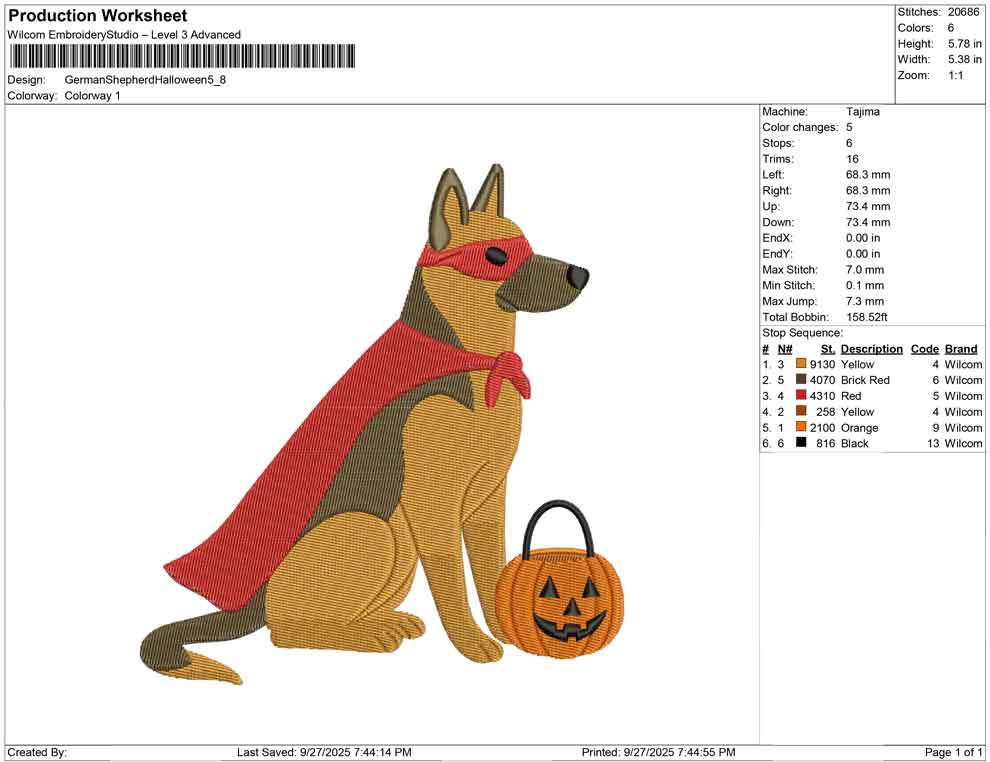 German Shepherd Halloween