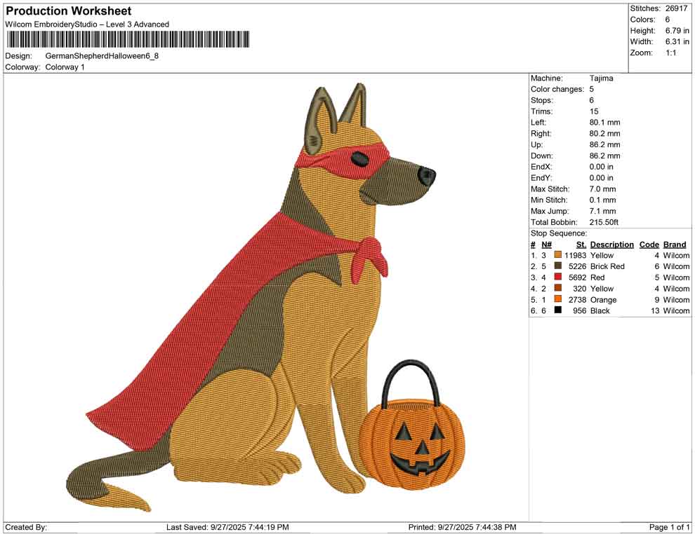 German Shepherd Halloween
