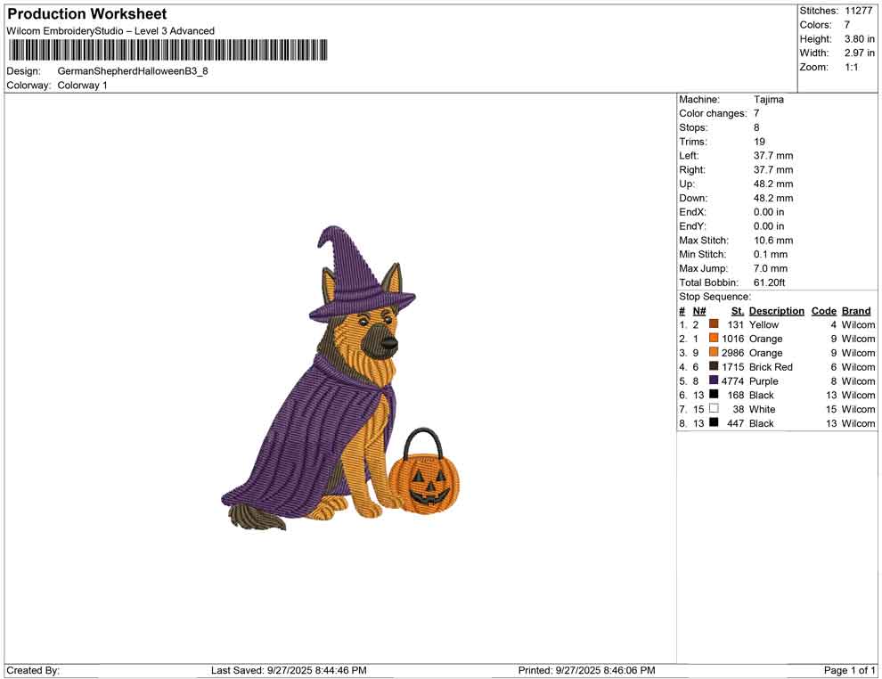 German Shepherd Halloween B