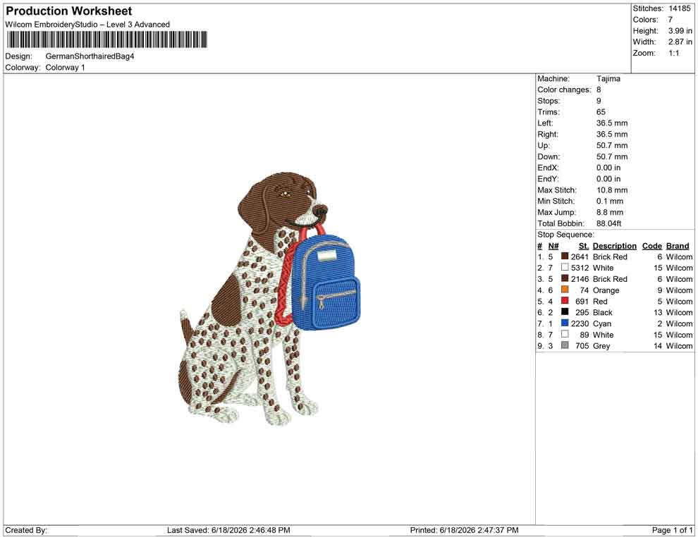 German Shorthaired Bag