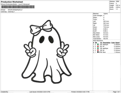 Ghost Cute Applique