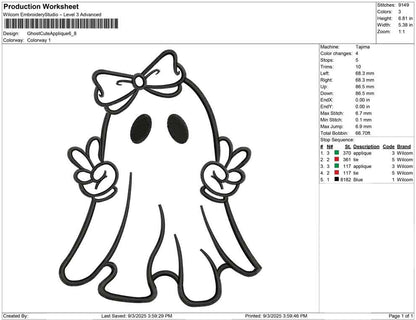 Ghost Cute Applique