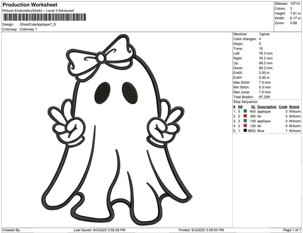 Ghost Cute Applique