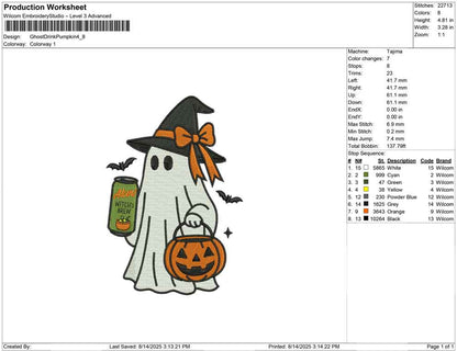 Ghost Drink Pumpkin