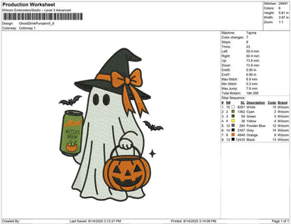 Ghost Drink Pumpkin