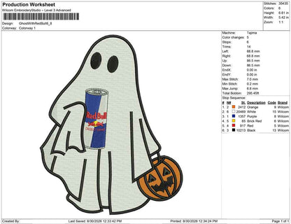 Ghost With Red Bull