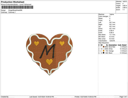 Ginger Bread Heart M