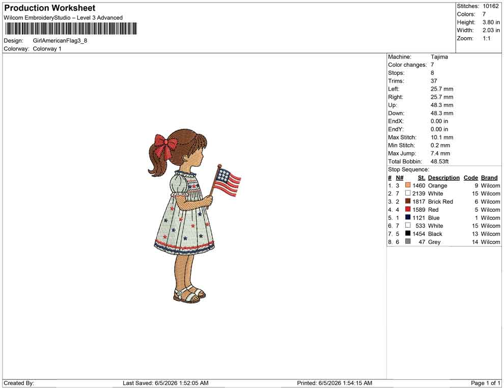 Girl American Flag