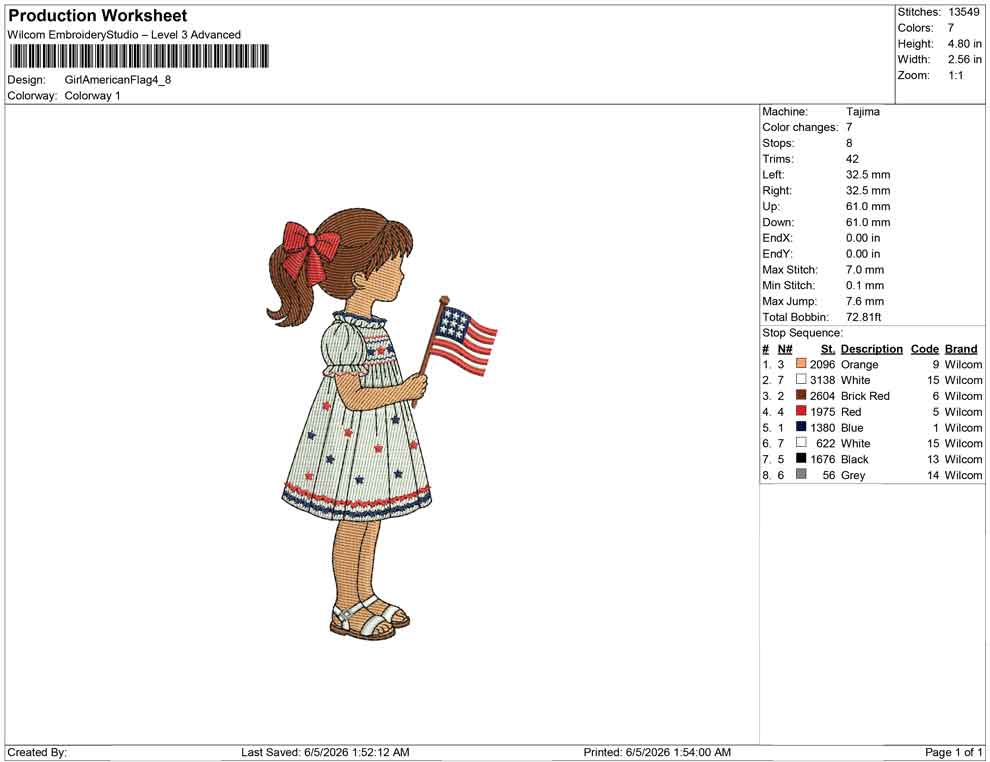 Girl American Flag