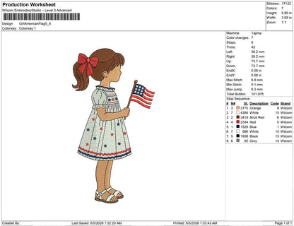 Girl American Flag