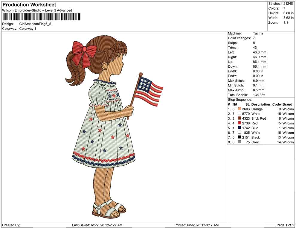 Girl American Flag