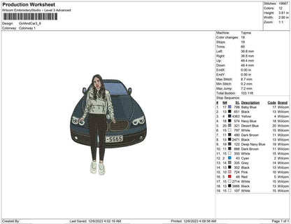 Girl and car