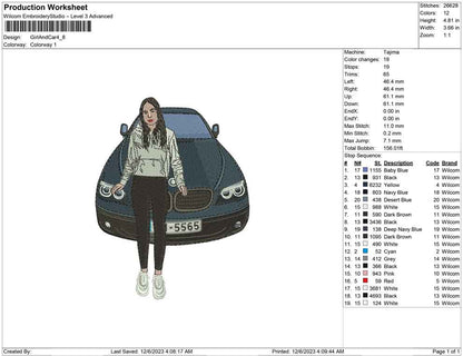 Girl and car
