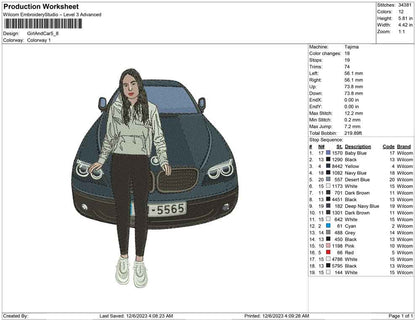 Girl and car