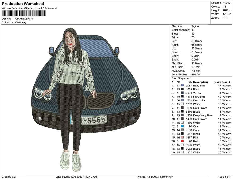 Girl and car
