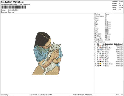 Girl and cat B