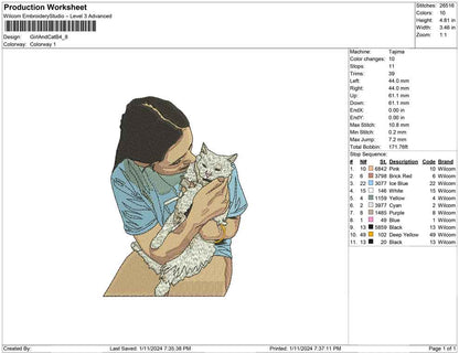 Girl and cat B