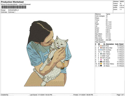Girl and cat B