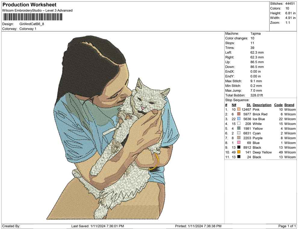 Girl and cat B