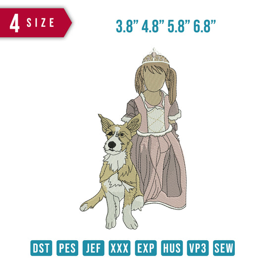 Girl And Dog B