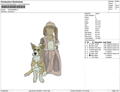 Girl And Dog B