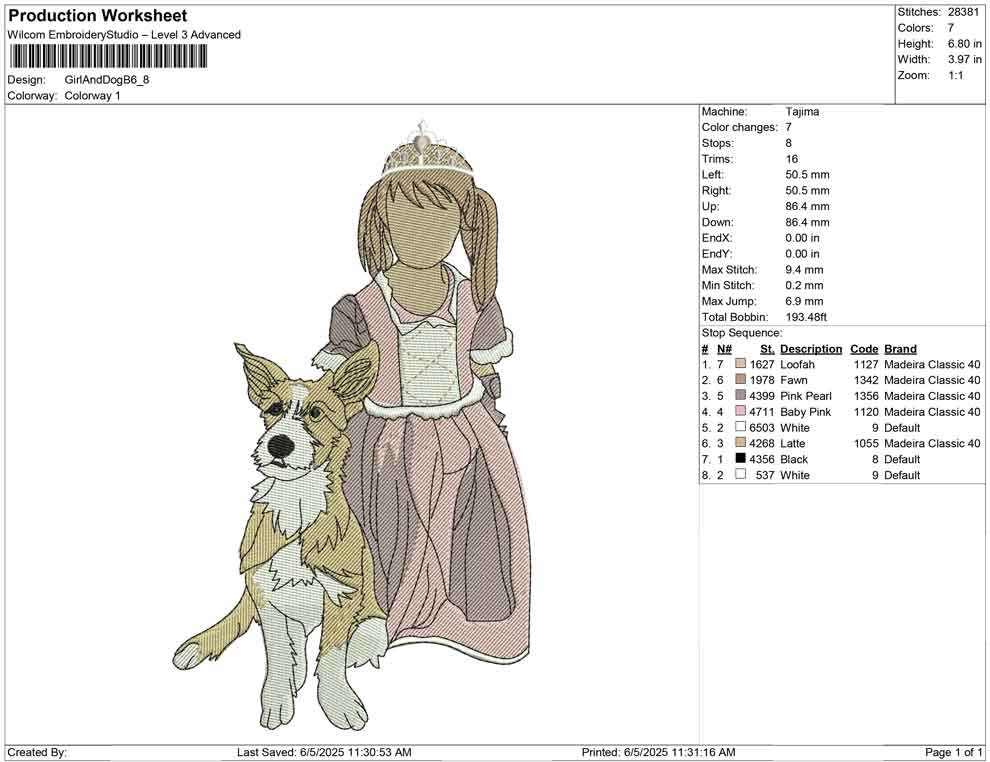 Girl And Dog B