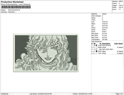 Girl Curly Comic