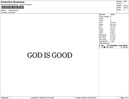 God is good